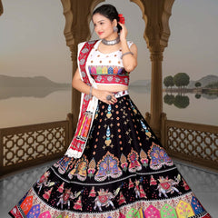 Traditional Kalamkari Print Lehenga Set