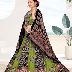 Ajrakh Print Lehenga Choli