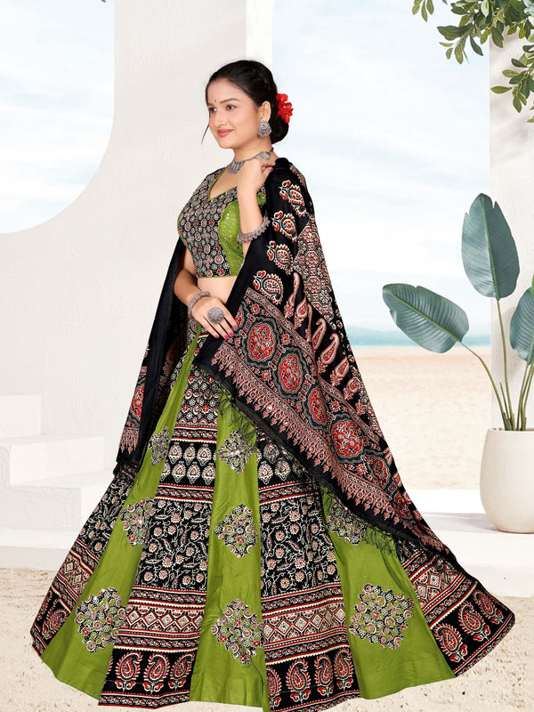 Ajrakh Print Lehenga Choli