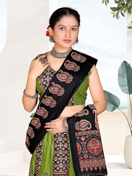 Ajrakh Print Lehenga Choli