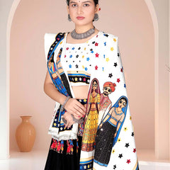 Lehenga Choli with Rajasthani Wedding Character Print
