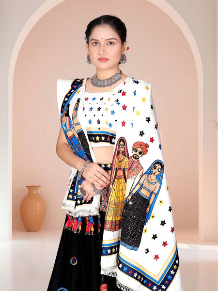 Lehenga Choli with Rajasthani Wedding Character Print