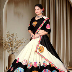 Lehenga Choli with Multicolor Circular Print