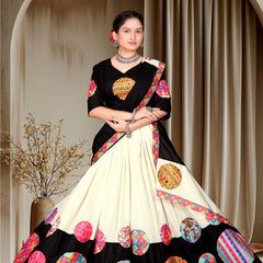 Lehenga Choli with Multicolor Circular Print
