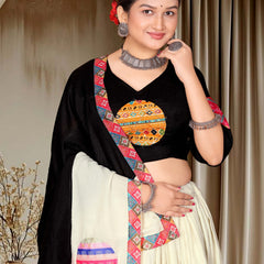 Lehenga Choli with Multicolor Circular Print
