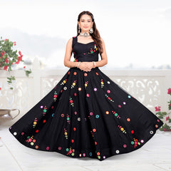 Elegant Mirror Work Rayon Lehenga Choli Set