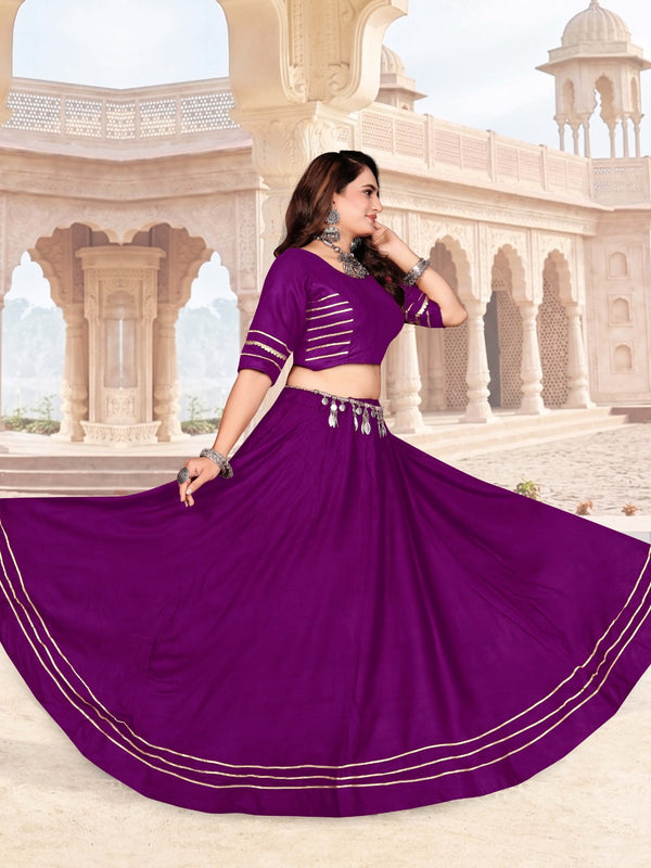 Premium Flared Lehenga Choli Set with Gota Border Detailing