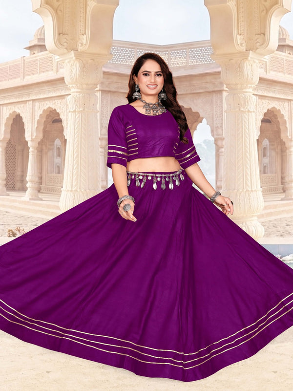 Premium Flared Lehenga Choli Set with Gota Border Detailing