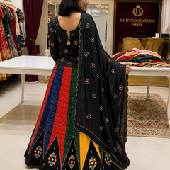 Cotton Bandhani Lehenga Choli with Patola Print Dupatta