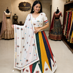 Cotton Bandhani Lehenga Choli with Patola Print Dupatta
