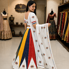 Cotton Bandhani Lehenga Choli with Patola Print Dupatta