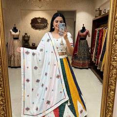 Cotton Bandhani Lehenga Choli with Patola Print Dupatta